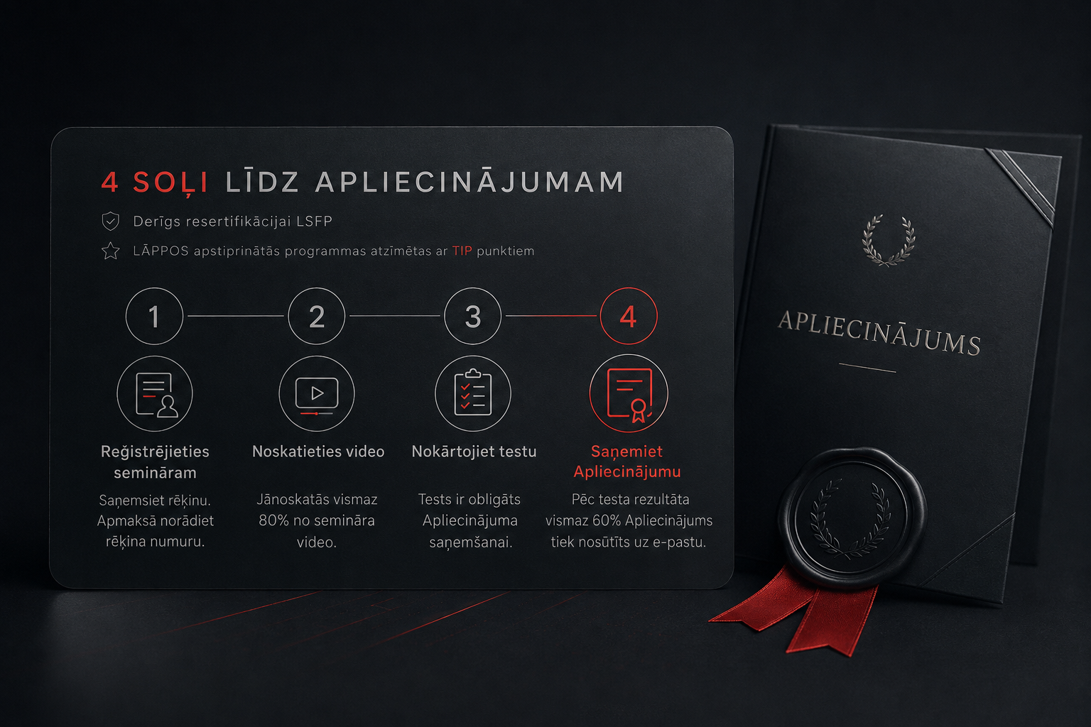 4 soļi līdz Apliecinājumam